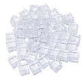 Artificial Plastic Clear Square Ice Cubes Set - 50pcs for Home, Party, Photography