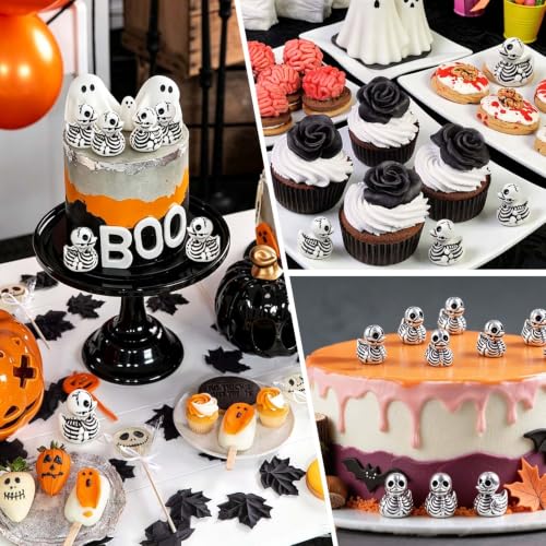 100Pcs Halloween Mini Skeleton Duck Decorations - Tiny Spooky Party Favors