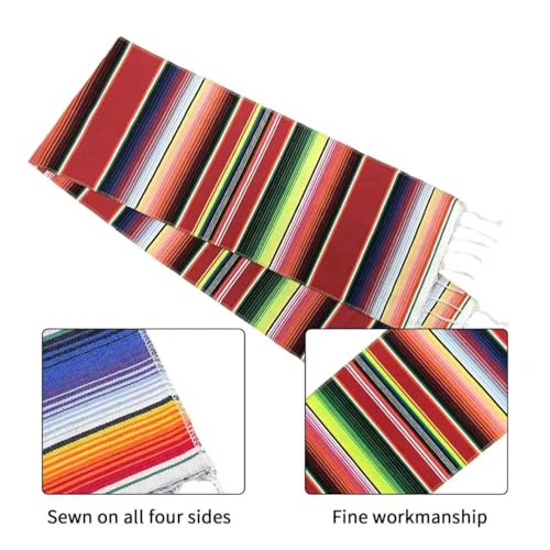 Mexican Table Runner 14x84 Inches Rainbow Colors Home & Party Decor