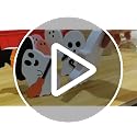 Halloween Ghost Decorations 3-Piece Wooden Indoor Table Decor Set