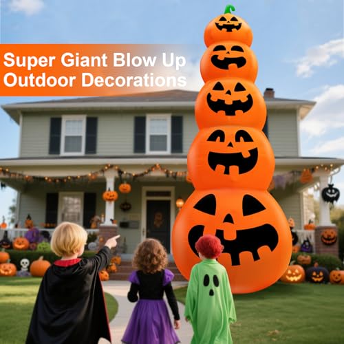14 FT Giant Halloween Inflatable Pumpkins Yard Decoration with LED Lights