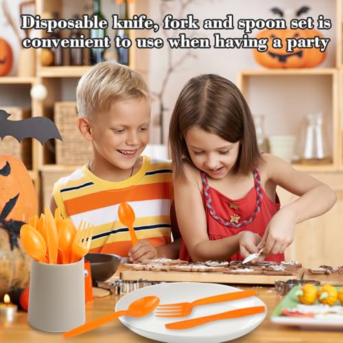 Christmas Disposable Cutlery Set - Knife, Fork & Spoon for Holiday Parties
