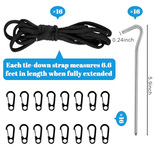 48 Pack Inflatable Stakes and Tethers for Outdoor Decorations and Tents