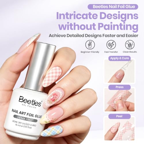 Beetles Nail Foil Glue Clear Transfer Gel 15ml UV & LED Safe - Variation 0