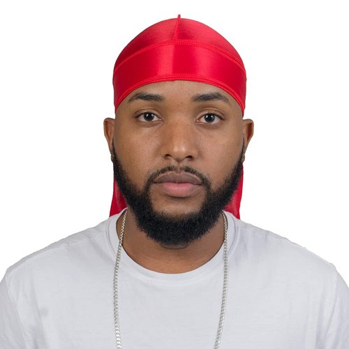 ForceWave 8PCS Silky Durag Men Wave Cap Long Tail Do rag for 360 Wave Dew Rag Packs