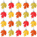 Thanksgiving Fall Maple Leaf Ornaments Set - 24 Mini Autumn Decorations