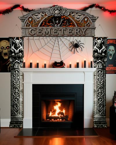 Halloween Cemetery Door Banner - White 3-Piece Halloween Decorations