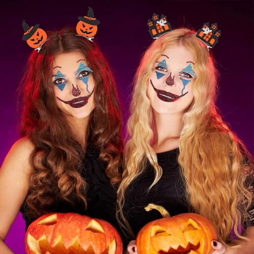 Clown Face Makeup Stickers - Medium, 2 Count, Halloween Carnival Costume