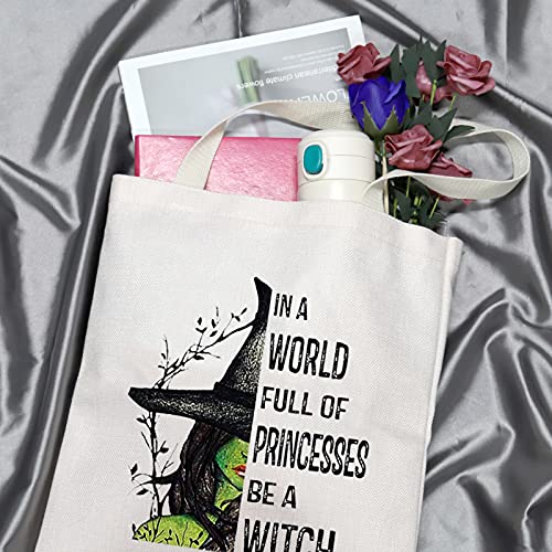 Beige Witchy Tote Bag - Wiccans Inspired Halloween Gift for Women