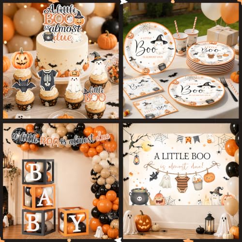 Halloween Baby Shower Decorations Set - Fall Theme Party Supplies for Boys & Girls
