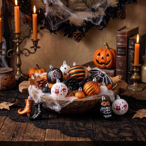 Valery Madelyn Medium 40ct Halloween Shatterproof Ornaments Tree Decorations
