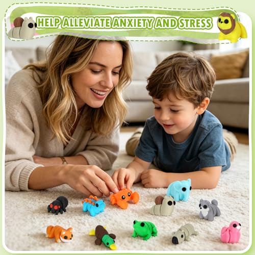 Mini 3D Printed Animal Figurines Set - 50 Styles, Poseable Pals Variation of This Listing