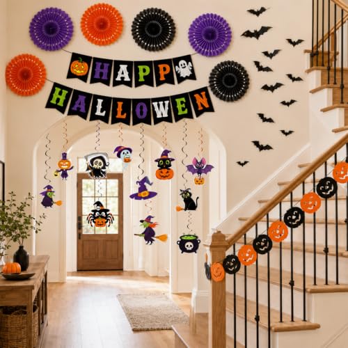 Halloween Black Party Decoration Set - 32 Pieces for Spooky Events