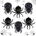 Black Spider Balloons Halloween Party Decorations - Set of 6