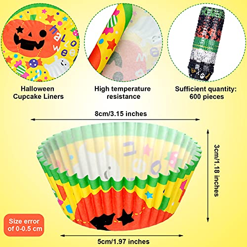 Halloween Cupcake Liners Set - 600 Count Classic Style Party Supplies