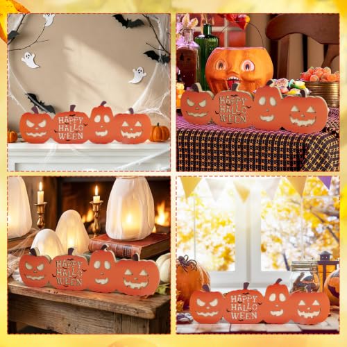 Hello Fall Large Wooden Pumpkin Sign Set - Autumn Decor for Home & Thanksgiving - Sophena