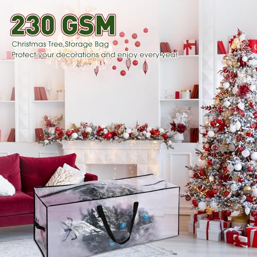Extra Large Christmas Tree Storage Bag & Wreath Container - 9 Ft & Garland Tote