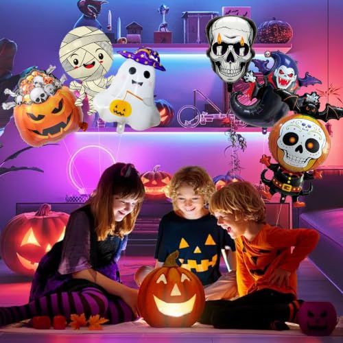 Halloween Mylar Balloon Set - Spooky Party Decorations for Indoor & Outdoor Use