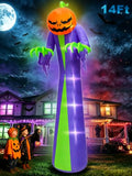 14 Ft Giant Halloween Inflatable Pumpkin with LED Lights for Outdoor Yard Decor