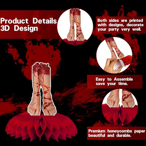 Red Halloween Birthday Party Decorations Set - 36 Pieces