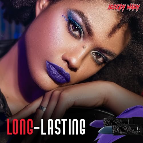 Black Blood Lipstick - Gothic Halloween Long Lasting Lipstick - Eccentric Makeup