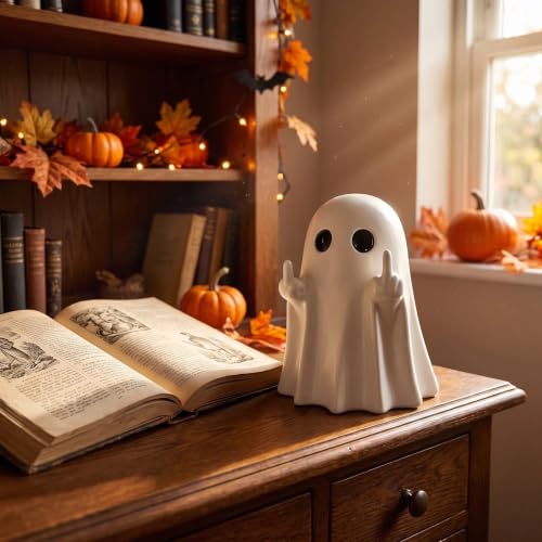 Halloween Ghost Figurine - Funny Cute Spooky Halloween Decor Ornament