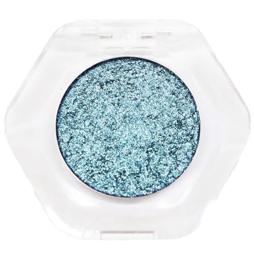 Blue Aurora Holographic Glitter Single Eyeshadow - Pearlescent Shimmer, Long-Wear Waterproof, Multi-Use Face Highlighter, 2g