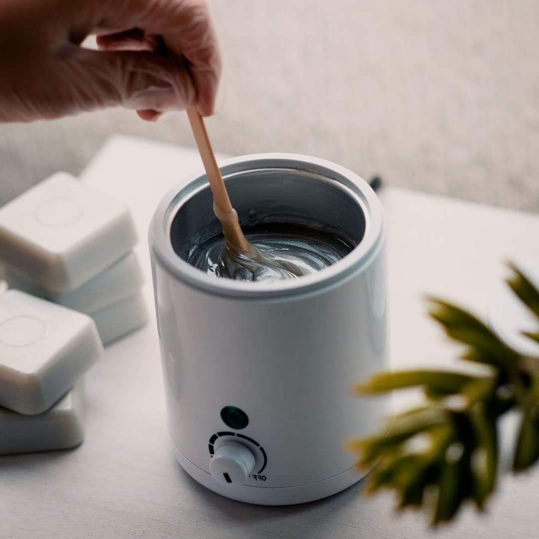 ZJchao Mini Hair Removal Wax Hot Machine, Paraffin Wax Warm Machine with 6 Gears Temperature Adjustment for Men Women, Waxing Pot Warmer Hair Removal (US Plug)