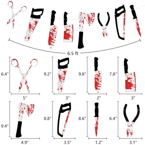 Halloween Bloody Banner Set - Horror Movie Theme Decor for Party, Indoor & Outdoor