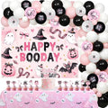 Pink Black Happy Boo Day Decorations for Girls Birthday Party - Variation of this listing: Pink Black Birthday a