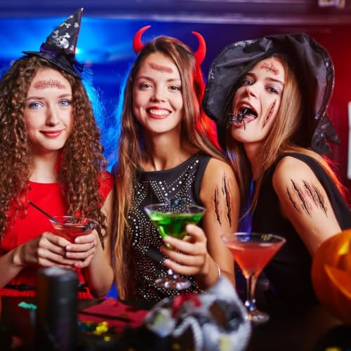 Waterproof Halloween Fake Wound Stickers - 10 Sheets Horror Cosplay Tattoos