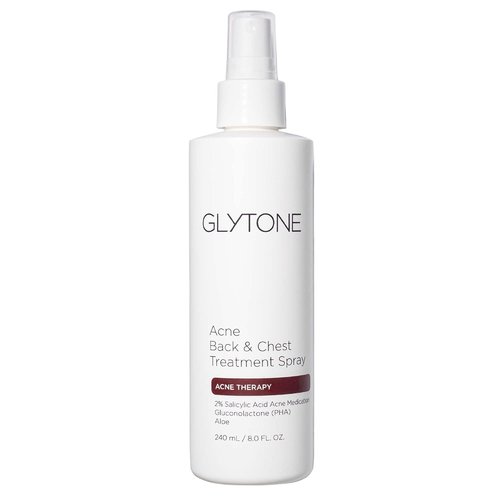 Glytone Acne Treatment Spray - 2% BHA Salicylic Acid & Gluconolactone - Quick-Dry, Fragrance-Free for Bacne - 8 fl oz