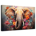 Large Elephant Wall Art Canvas Print - 48 x 32 Inches Wild Animal Decor - Elephant-1