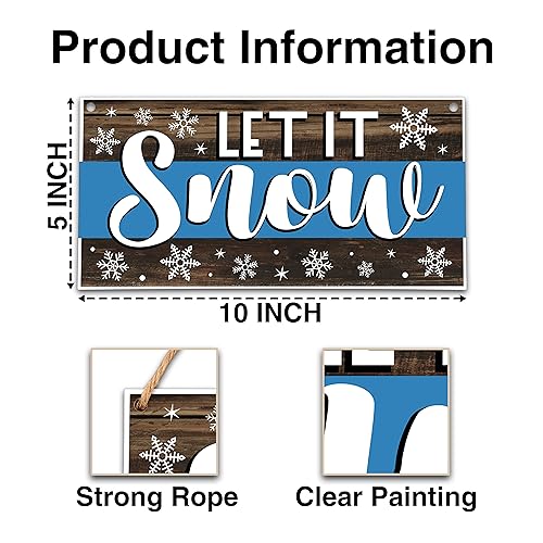Let It Snow Winter Welcome Sign - Front Door Decor, Variation of THIS Listing