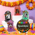 Dia de los Muertos Altar Kit with Photo Frames and Remembrance Sign - 26 Pieces
