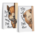 Funny Squirrel Guinea Pig Hand Towels - Multi 1502 - Cute Kitchen & Bathroom Decor