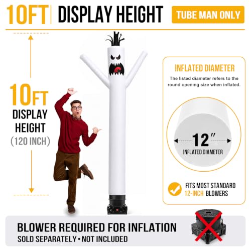 Ghost Inflatable Tube Man 10FT Wacky Wavy Dancing Guy for Outdoor Decoration - Variation of Ghost-10FT