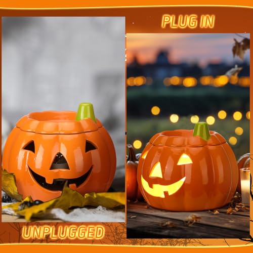 Halloween Pumpkin Wax Warmer - Electric Candle Melter for Autumn Decor