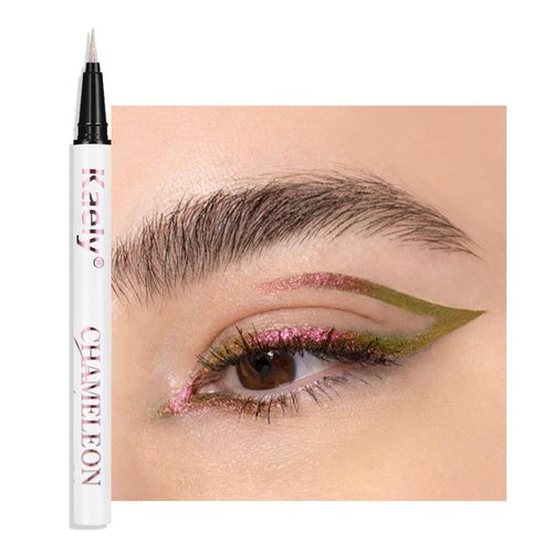 Kaely Chameleon Liquid Eyeliner - High-Pigmented Glitter Metallic Chrome | Waterproof & Smudge-Proof, 01 Flare