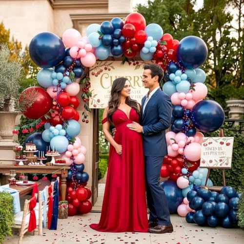 Double Stuffed Balloon Garland Kit for Baby Shower Birthday Gender Reveal Party - Blue, Red, Pink, Variation of THIS listing