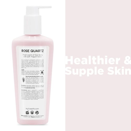Cosmétiques Créatifs Rose Quartz Body Lotion with CoQ10, Kelp Extract and Hydrating Antioxidants, 8.5 fl. oz.