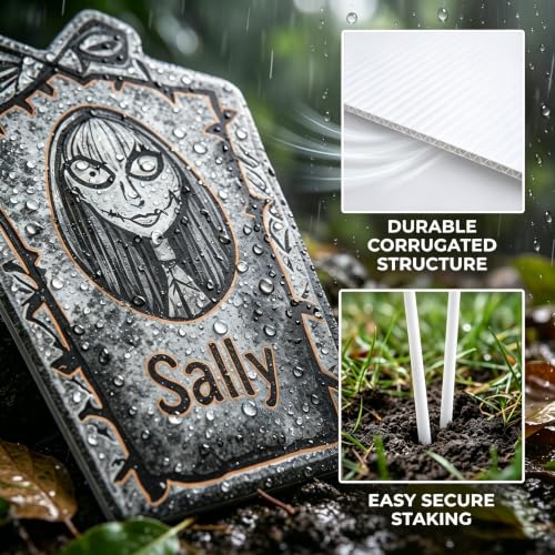 Halloween Tombstone Set - 16.5-Inch Spooky Yard Decor, 6-Pack