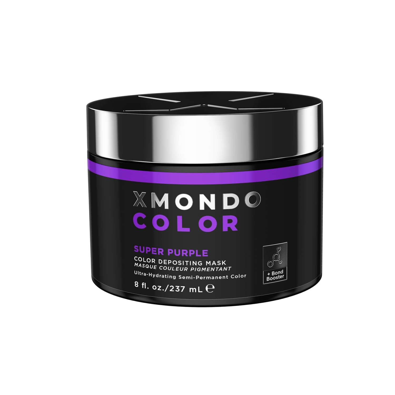 XMONDO Hair Color - Super Purple Semi-Permanent Color | Vegan Formula with Hyaluronic Acid, 8 Fl Oz