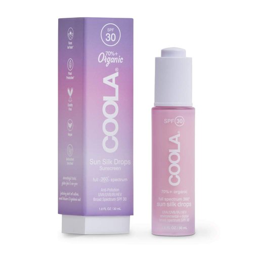 COOLA Organic Sun Silk Drops - SPF 30 Face Moisturizer | Vegan, Gluten-Free, 1 Fl Oz