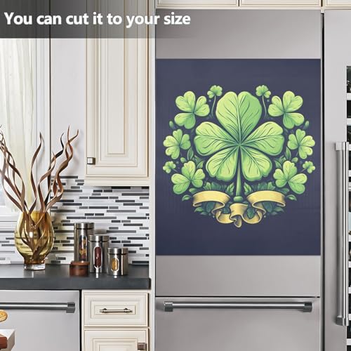 Magnetic Dishwasher Cover Shamrock Clover St. Patrick's Day Kitchen Decor - 23 x 26 inches
