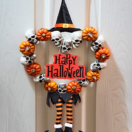 Halloween Witch Legs Decorations with Hat and Sign - Spooky Party Decor
