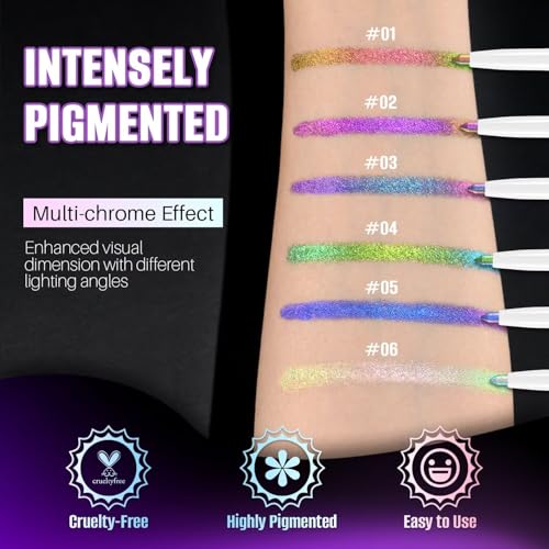Chameleon Eyeliner Gel Pen - Color Changing, Waterproof & Smudge-Proof, Metallic Shades - B02