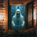 Halloween Ghost Window Cover - White Polyester Decor, 31x47 Inch - Variation Y2561011XQSX