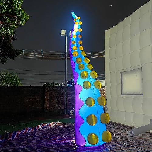 Inflatable Octopus Tentacle Decor with Blower - Purple A for Halloween & Outdoor Events