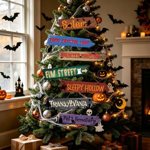 Halloween Party Directional Signs Set - 20PCS Spooky Yard & Wall Decor | Rustic BCUS-Halloween.Signs-Rustic